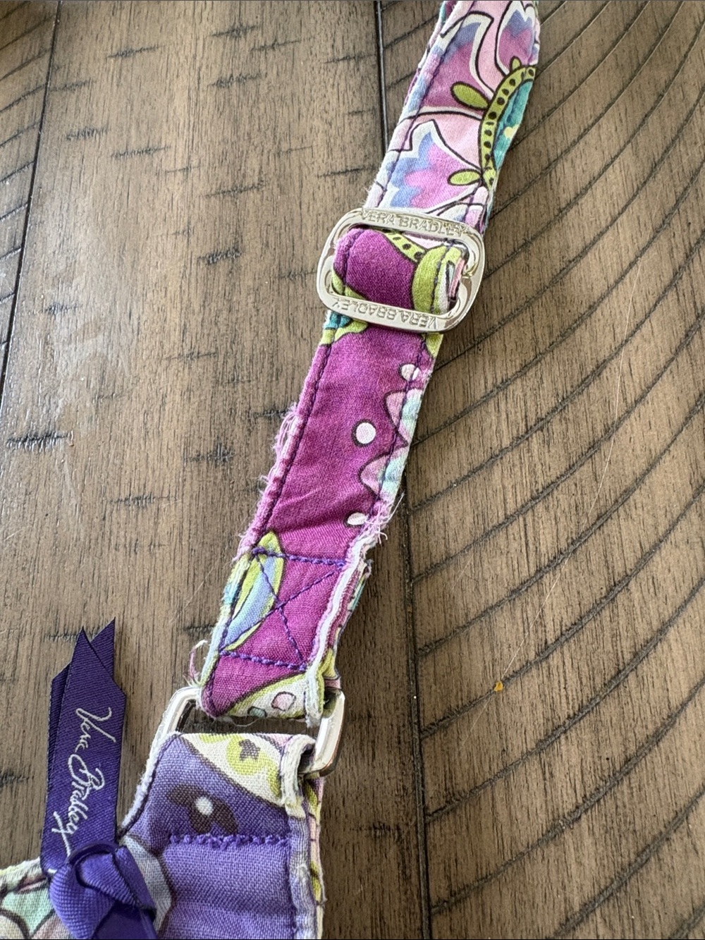 Vera Bradley Purple and Teal Quilted Paisley Crossbody - Picture 10 of 11